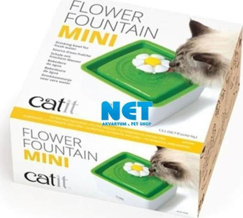 Mini Flower Fountain Çiçekli Filtreli Su Kabı 1,5 Lt