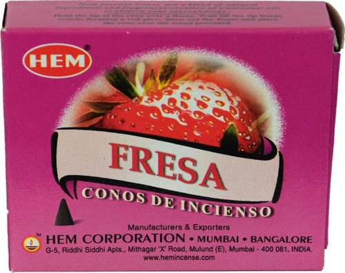 Çilek Kokulu 10 Konik Tütsü - Strawberry