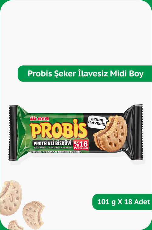 PROBİS Şeker İlavesiz Midi Boy - 101 gram - 18 Adet