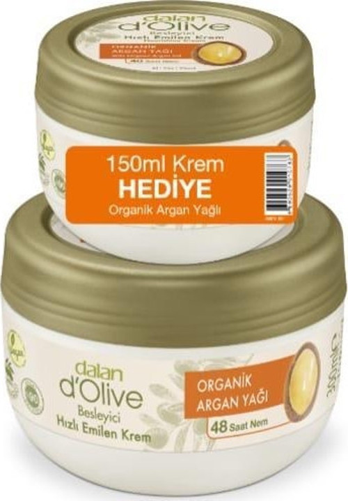 D'Olive Kavanoz Krem 300ml+150ml Argan Yağı
