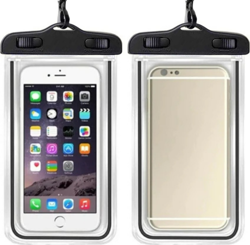 Su Sporları, SUP, Kano ve Outdoor Aktiviteler İçin Su Geçirmez Telefon Kılıfı – Tüm Modellerle Uyumlu,Siyah