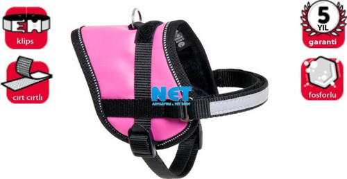 Reflektörlü Göğüs Tasması XS 31-40 CM Pembe