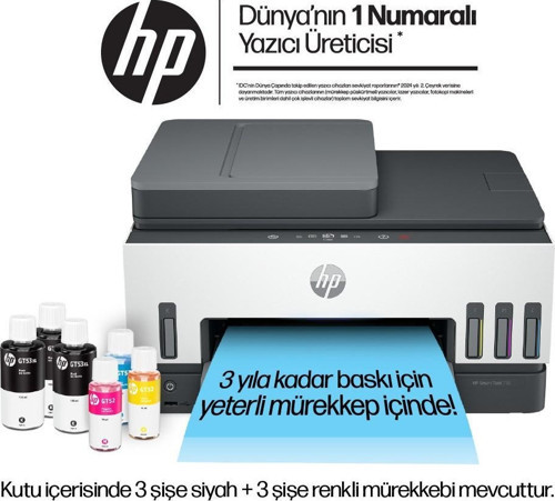 Smart Tank 790 4WF66A Wi-Fi + Tarayıcı + Fotokopi + Faks Çok Fonksiyonlu Mürekkep Püskürtmeli Yazıcı