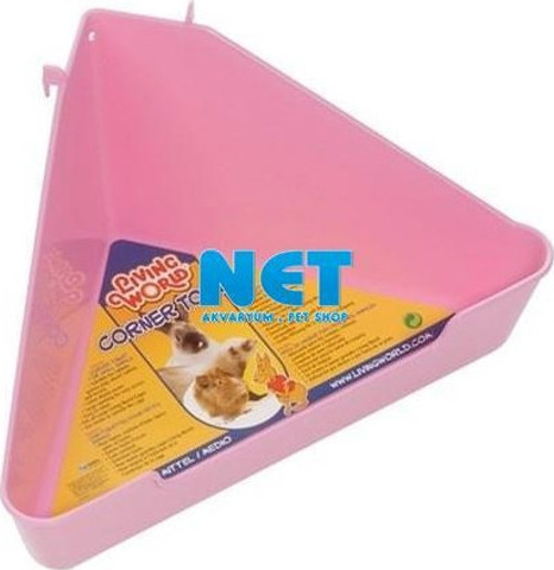 Üçgen Kemirgen Tuvaleti Pembe 32x20x13 cm