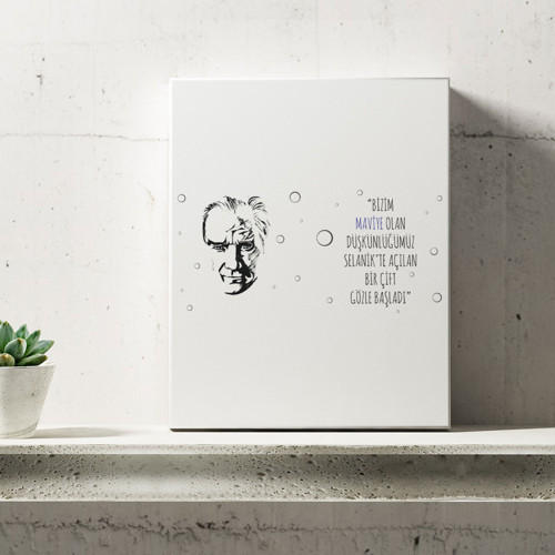 Atatürk Temalı Dekoratif Kanvas Tablo
