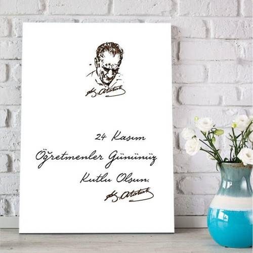 Kemal Atatürk Tasarımlı Kanvas Tablo -5