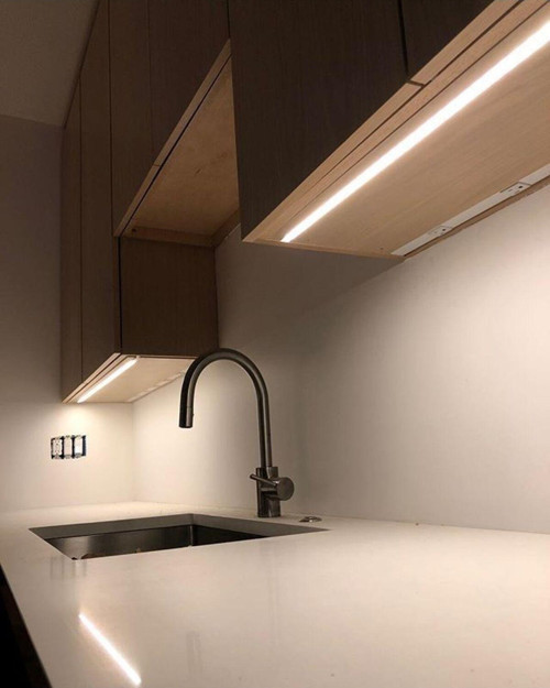 Diyez Çıt Çıt Anahtarlı Dekoratif Mutfak Tezgah Altı Led Lineer Aydınlatma - 50Cm - 3000K Gün Işığı
