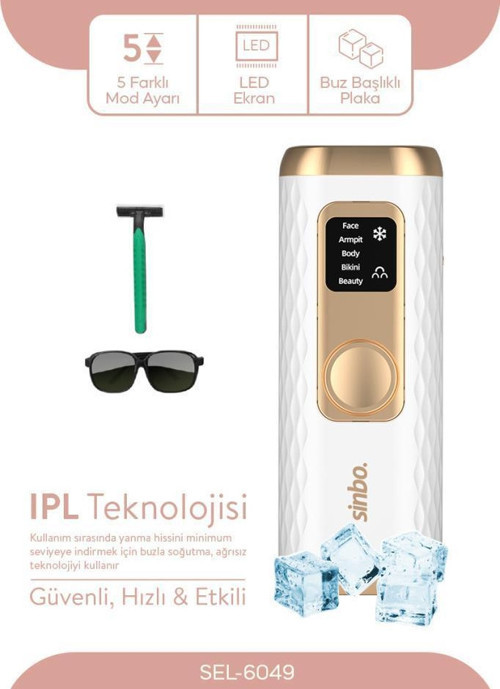 Sel-6049 IPL Epilasyon Cihazı Hassas Ciltler İçin Özel Gri