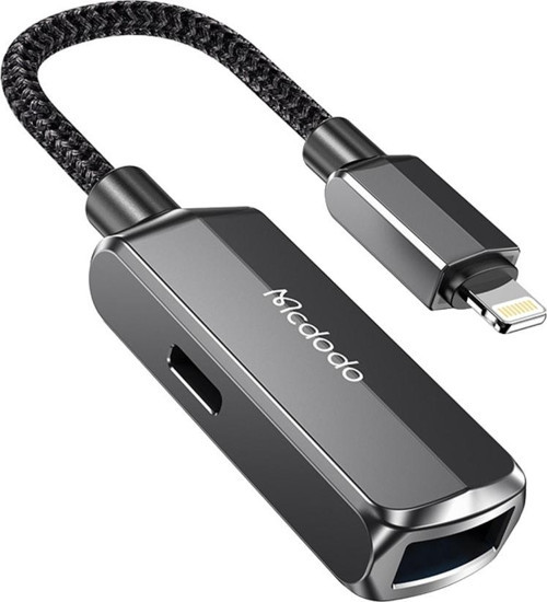 Ca-2690 2in 1 Lıghtnıng To Usb-a 3.0 +lıghtnıng Şarj Ve Veri Aktarım Cihazı - Koyu Gri