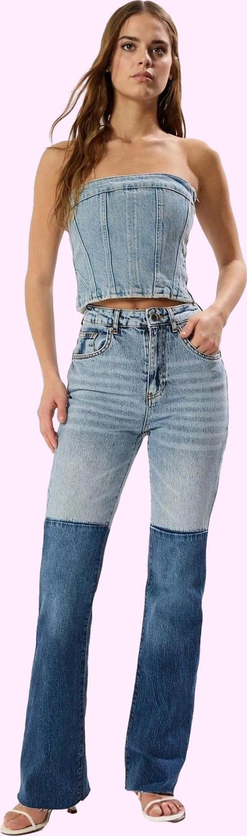 Kadın Yüksek Bel Flare Jean Pamuklu Konforlu Günlük Stil Hafta Sonu Yaz Aylarının Vazgeçilmezi
