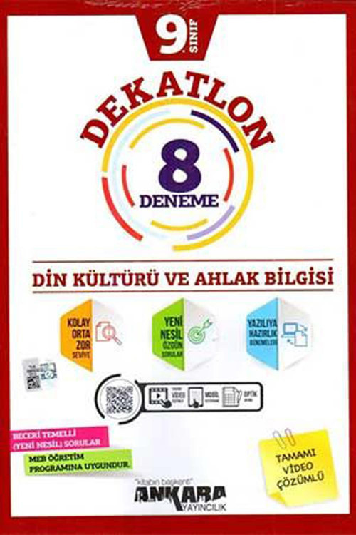 Ankara Yayınları 9. Sınıf Din Kültürü Dekatlon 12 Li Deneme 2021-2022