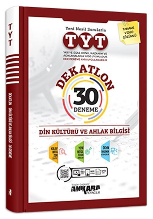 Ankara Yayınları Tyt Din Kültürü Dekatlon 30 Lu Deneme 2021-2022