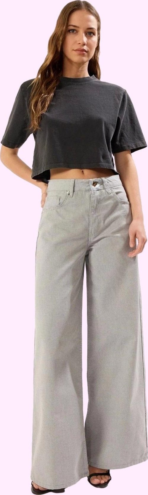 Kadın Geniş Paça Uzun Boy Denim Pantolon Pamuk Günlük Stil Hafta Sonu Yaz Aylarının Vazgeçilmezi