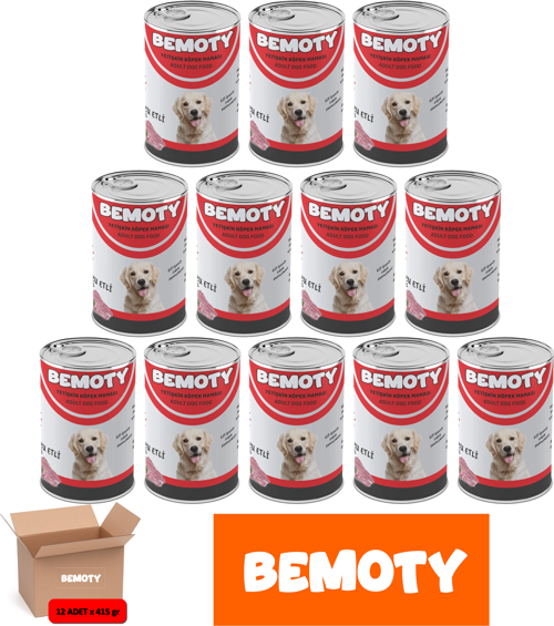 Kuzu Etli Yetişkin Köpek Konserve Mama 12x415Gr