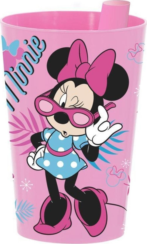 340 Cc Lisanslı Minnie Pipetli Bardak