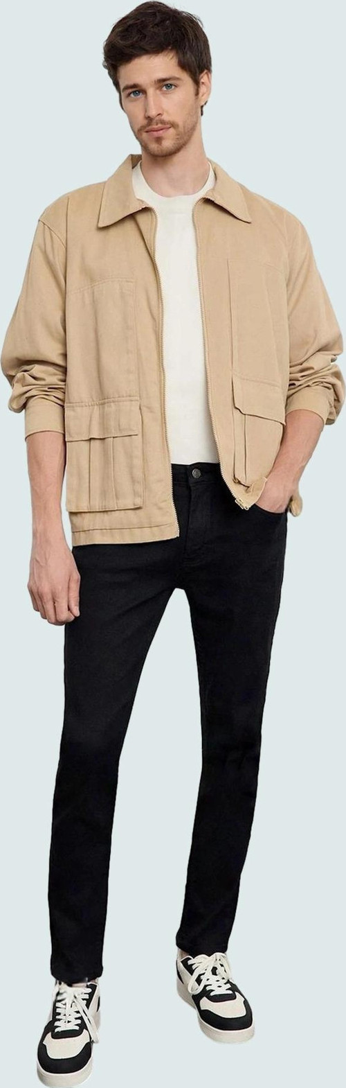 Erkek Günlük Kullanım İçin Skinny Fit Denim Kot Pantolon Hafta Sonu Yaz Aylarının Vazgeçilmezi