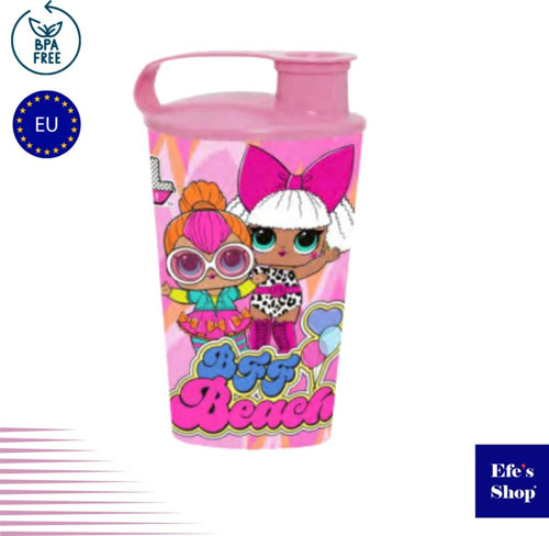BPA FREE 340 cc Lisanslı LOL BFF Beach Desenli Kendinden Pipetli PP Bardak