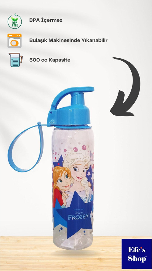 Bpa Free Lisanslı Elsa Frozen Desenli 500 Cc Matara Elsa