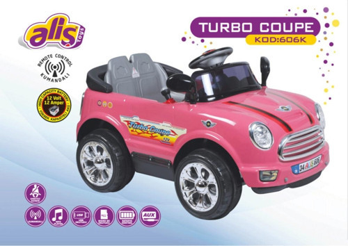 Kumandalı Turbo Coupe Pembe (12 Volt Mp3)