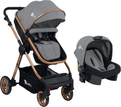 4 Baby Comfort Gold Travel Sistem Bebek Arabası Pusetli Gri