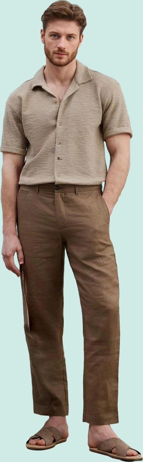 Erkek Yazlık Kısa Kollu Gömlek Rahat Dokulu Apaş Yaka Günlük Stil Yaz Aylarının Vazgeçilmezi