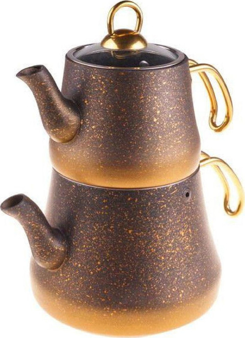 Granit Çaydanlık Metal Gold Kulp