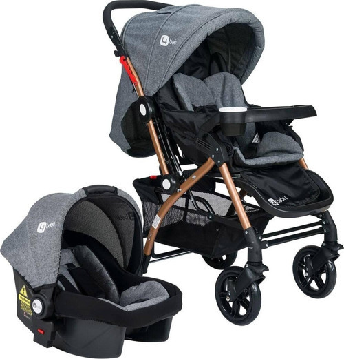 4 Baby Ab460 Active Gold Travel Sistem Çift Yönlü Bebek Arabası Gri