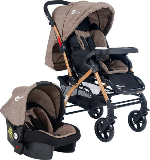 Wemark Kahverengi 4 Baby Ab460 Active Gold Travel Sistem Çift Yönlü Bebek Arabası