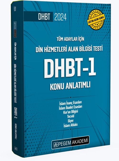 Pegem Akademi Yayıncılık 2024 Din Hizmetleri Alan Bilgisi Testi DHBT-1 Konu Anlatımlı