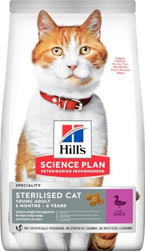 Hills Sterilised Ördekli Young Adult Kedi Maması 8+2 Kg