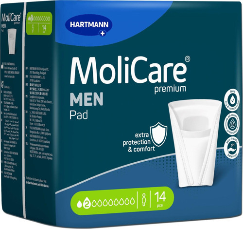 MOLİCARE MEN PAD 2 DAMLA ERKEK MESANE PEDİ 14 LÜ*6 PAKET