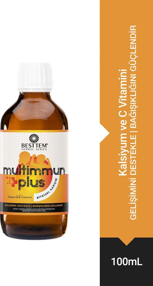 Multimmun Plus – Çocuklar Için C Vitamini Ve Kalsiyum Deposu | 100 ml