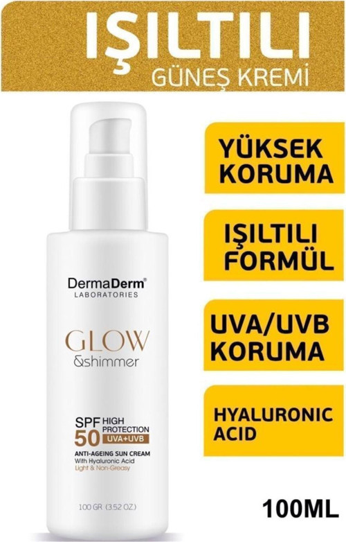 Glow Ve Shimmer Simli Güneş Kremi Spf 50 100 Gr