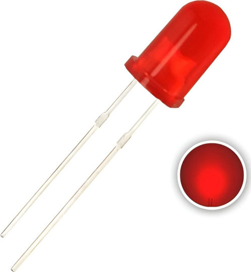 5 mm Led Kırmızı Diyot - 5 Adet