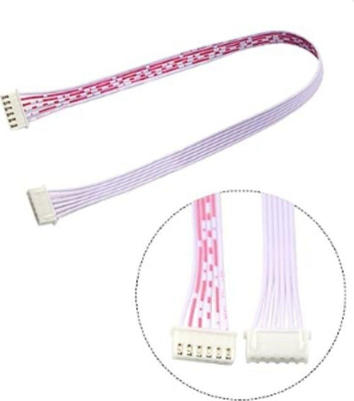JST-XH 2.54 mm 6 pin Dişi - Dişi Flat Kablolu Konnektör - Lcd Ekran Kablosu 20 cm