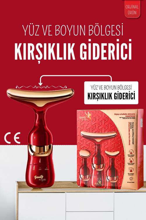 Yüz Ve Boyun Kırışıklık Karşıtı Ve Giderici Cilt Bakım Cihazı - Aleti - Yüz Masaj Gıdı - Sarkma