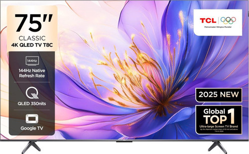 75T8CGTV 4K QLED 75" 144HZ GOOGLE TV
