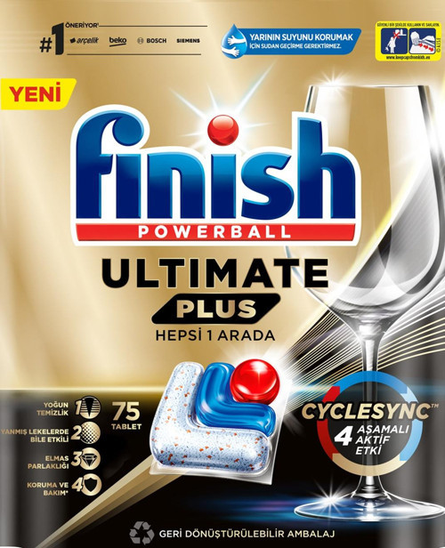 Ultimate Plus 75 Kapsül Bulaşık Makinesi Deterjanı Tableti (1 x 75 Kapsül)