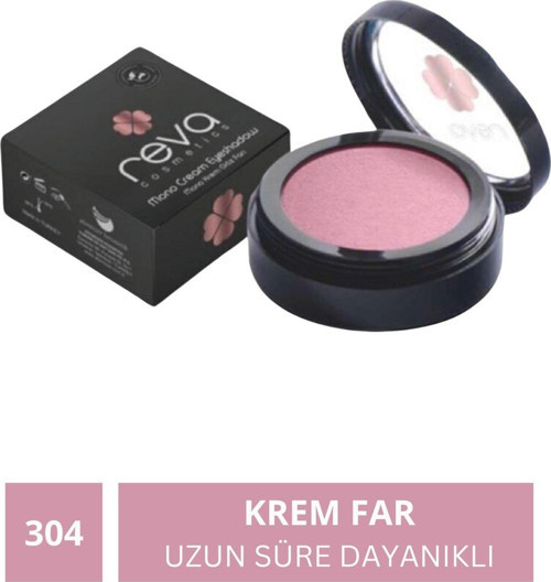 Vegan Krem Göz Farı - No. 304 | Temiz Içerik, Uzun Süre Kalıcı & Mono Cream Eyeshadow Soluk Pembe