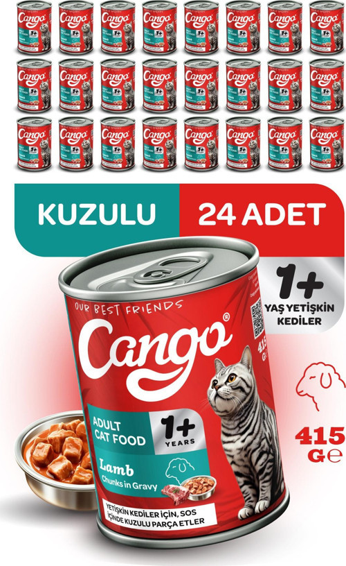 Yetişkin Yaş Kedi Maması Kuzu Etli 415Gr 24Lü