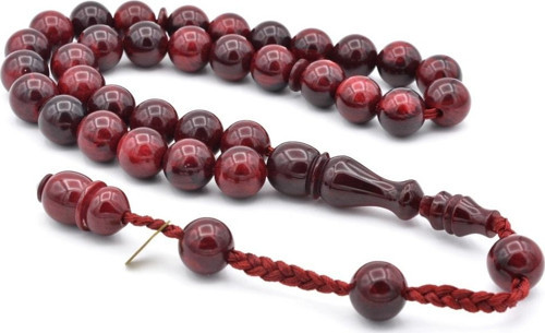 Cüneyd Usta Imzalı Küre Kesim Iri Boy Bordo Katalin Tesbih