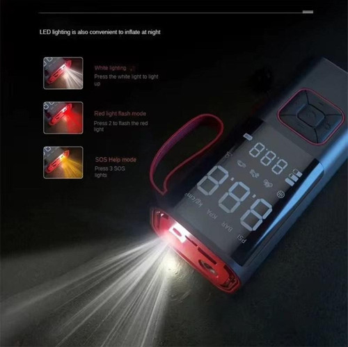 Schulzz 3in1 Kablosuz Usb Type-C 3*2000Mah Göstergeli Oto Lastik Hava Pompası 2