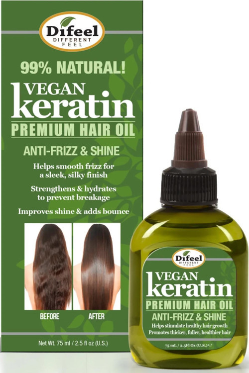 Vegan Keratin Kabarma Karşıtı Saç Bakım Yağı 75ML