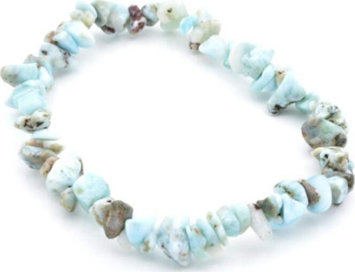 Hakiki Doğal Kırık Taş Larimar Taşı Bileklik 1.kalite Doğal Taş