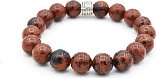 Hakiki Doğal Mahogany Obsidyen Taşı Bileklik 003