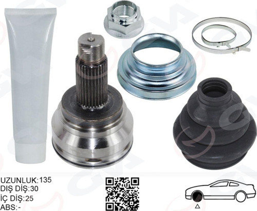 Aks Kafası Arka Sağ/Sol Bmw F10 F12 F13 F06 F25 F26 135Mm
