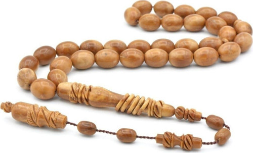Mevlevi Model Kalem İşi Halkalı İmameli İri Boy Kuka Tesbih