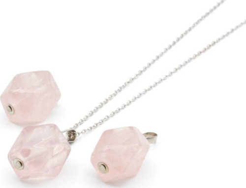 Hakiki Doğal Pembe Kuvars Kolye Ucu 1.kalite 011