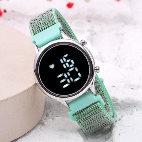 Cırtlı Yapışır Kordon Yeni Moda Dijital Led Çocuk Kol Saat ST-304052