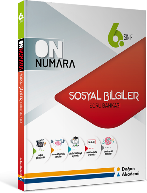 Doğan Akademi Yayınları 6. Sınıf Sosyal Bilgiler On Numara Soru Bankası